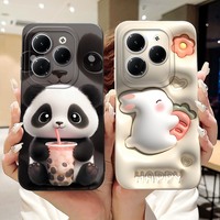 For Infinix Hot 40 Pro Case Hot 40 40i 40Pro Hot40 Hot40i Cute Panda Rabbit Cartoon Soft Silicone Shockproof Phone Cases