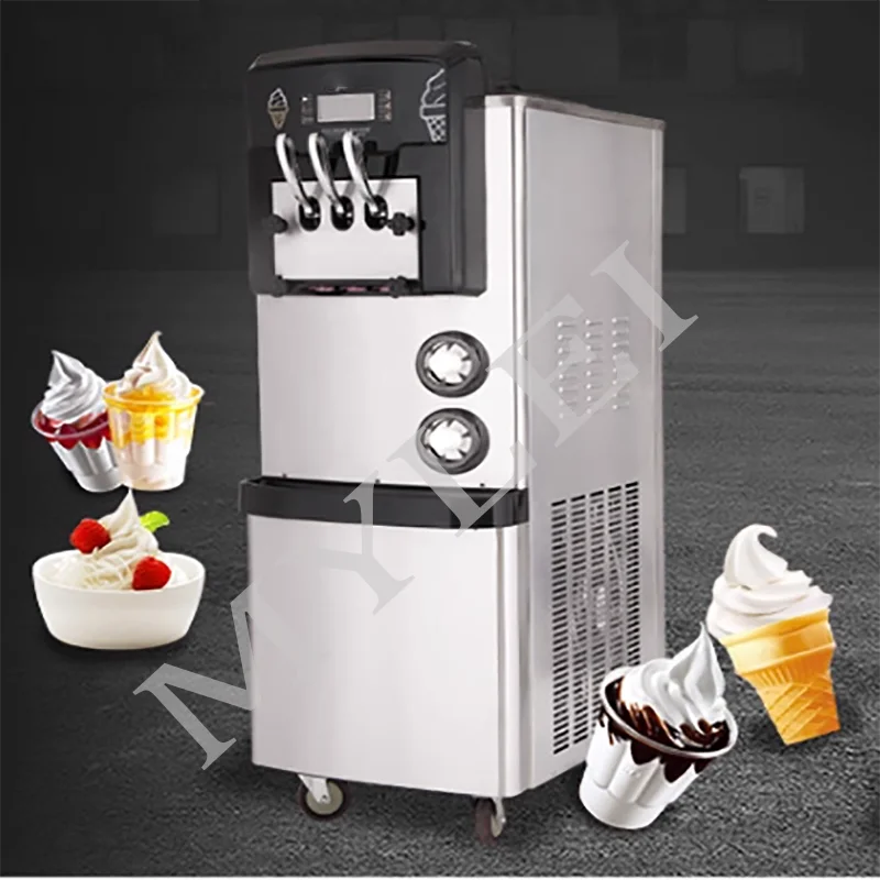 Coffee Shop Ice Cream Machine Soft Serve Ice Cream Making Machine 220v Small Mini Soft Home Ice Cream Maker