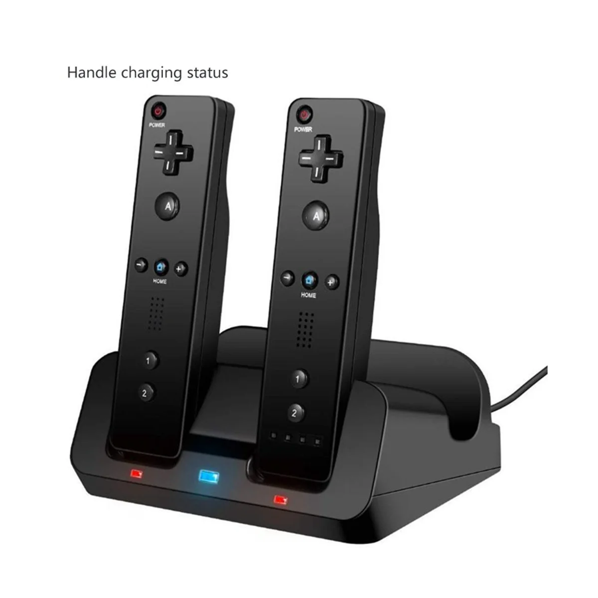 Wii U 게임패드용 스마트 충전 스테이션 도크 스탠드 충전기, 원격 컨트롤러 A9LC (흰색)