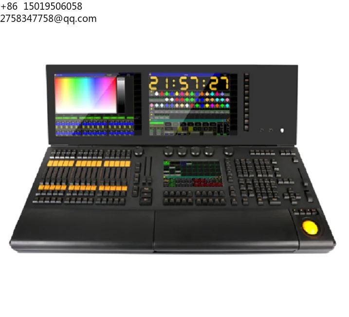 Stage Lighting Console DMX With I7 CPU,Two Motorized 15.4 Inch Touchscreens for Concert Event Lighting Intelligent Control