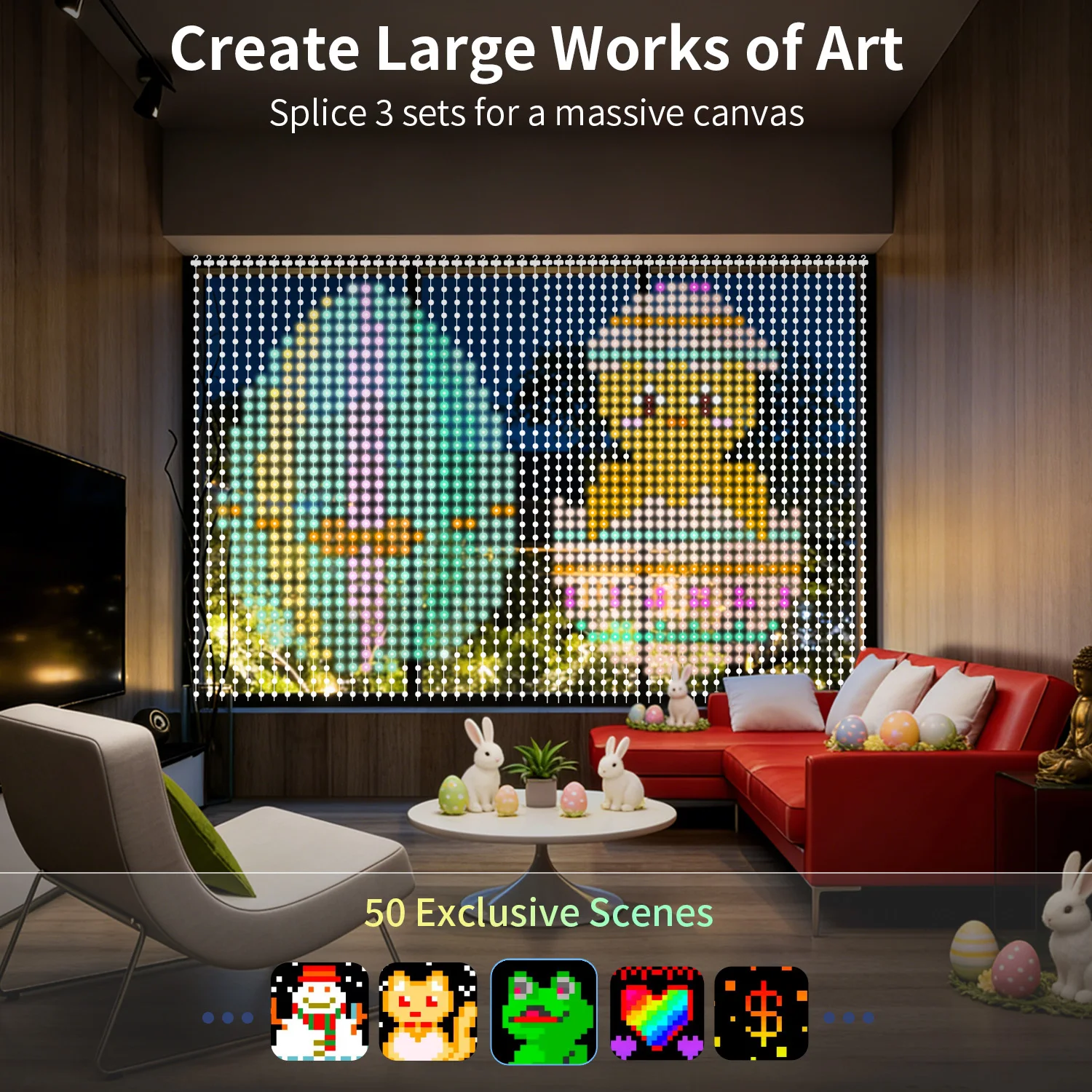 

Умные световые шторы с 400 светодиодами, управление через приложение, создание пользовательских текстовых узоров и сцен, прекрасный подарок, декор для свадьбы, вечеринки, дома.