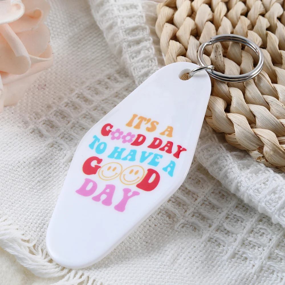 1PC English Words Hotel Key Tag Clothing Key Ring Pendant Motel Key Pendant Accessory