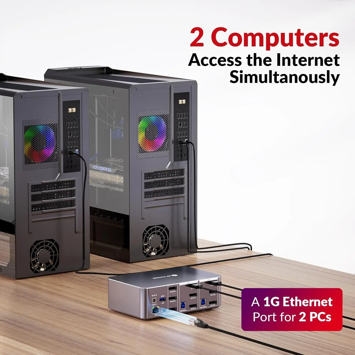 (سطح المكتب فقط) محطة إرساء محول AV Access 8K KVM لشاشتين وشاشة ثلاثية، 6 كابلات DP، DisplayPort 2.0 (iDock D23) #4