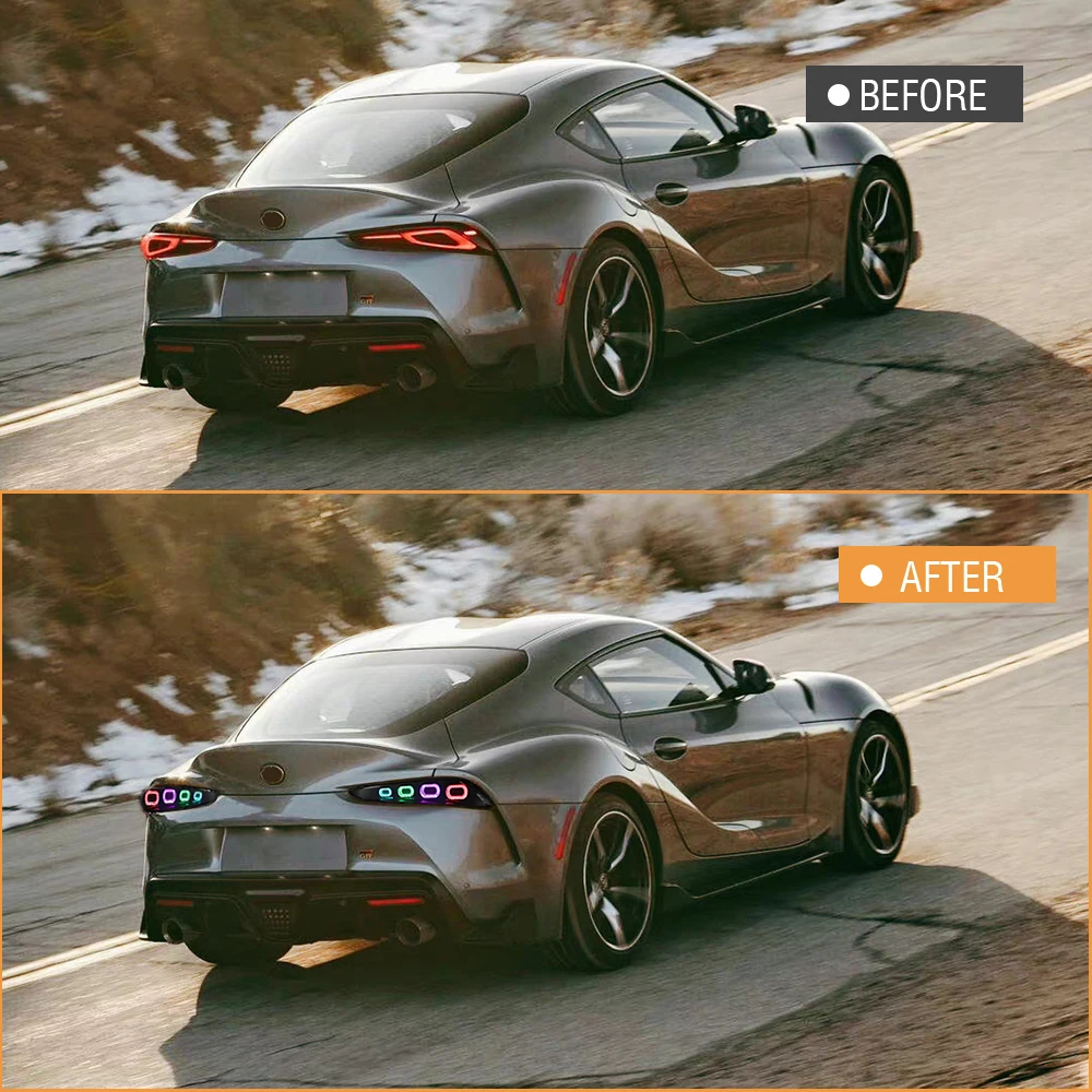 TT-ABC RGB Tail Light for 2020-2024 ’Toyota GR Supra A90 & A91 Start up Animation DRL Sequential Indicator Rear Lamp Assembly
