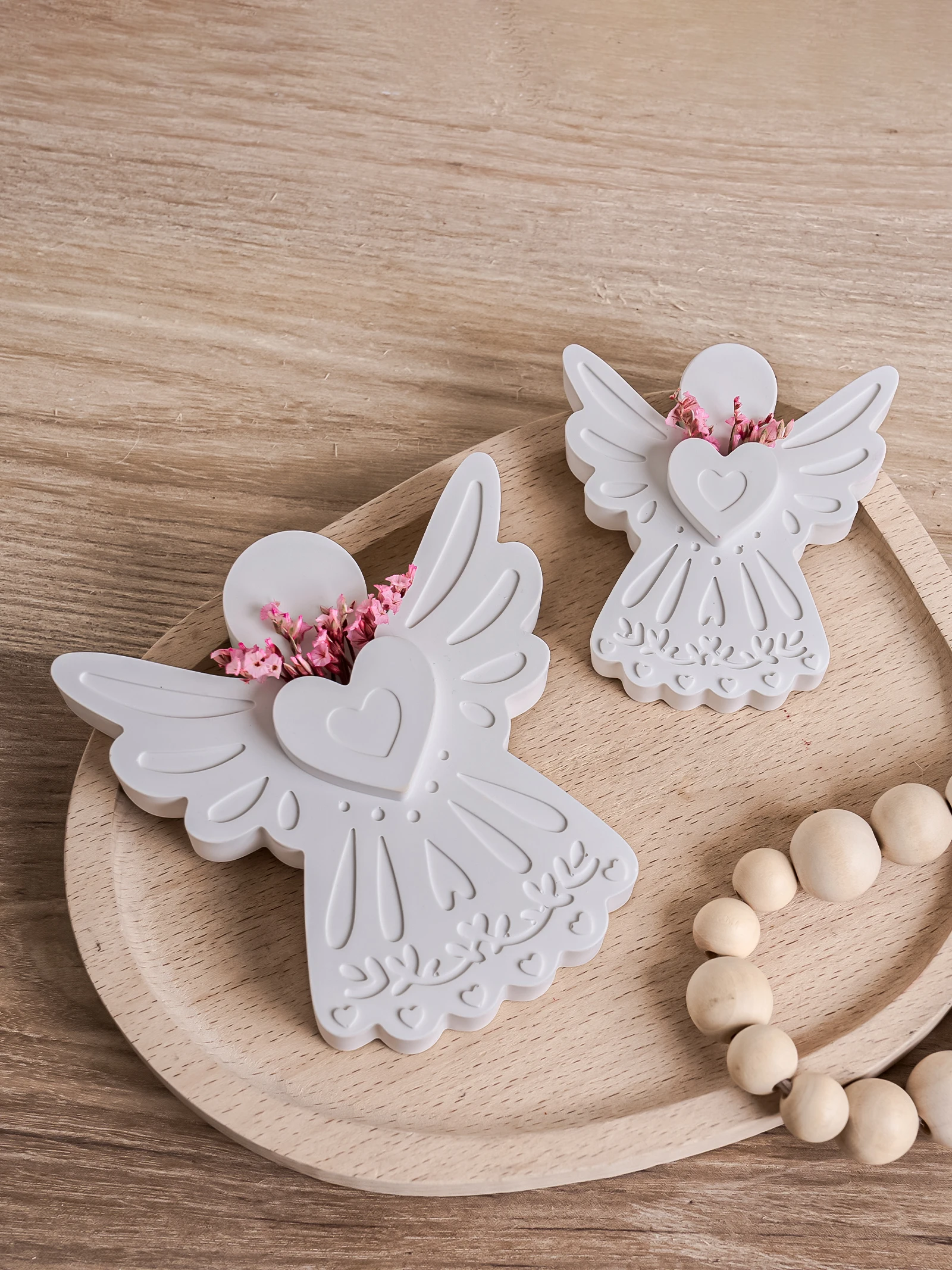 

Ангел Цветочная композиция Силиконовая форма DIY Весенний орнамент Ваза для сушеных цветов Бетонная форма Гипсовая смола Ремесло Изготовление домашнего декора