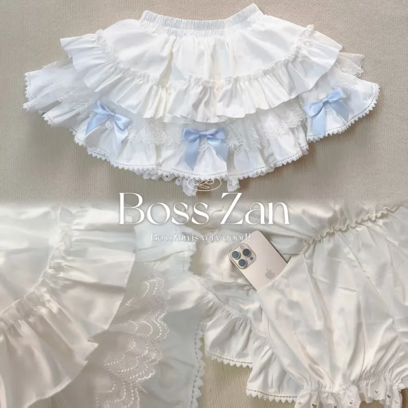 Japanse Stijl Zoete Schattige Roze Blouse Dames Lange Konijn Oor Off-Shoulder Boog Nep Twee Stukken Lolita Top shirt Kawaii Kleding