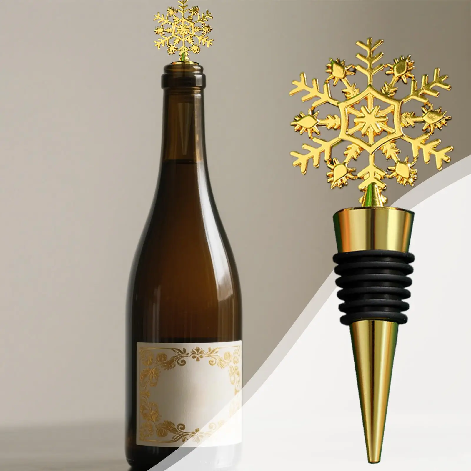 Weihnachtsdekorationen Wein Topper Luftdichter Kork Weihnachten Schneeflocke Weinkorken Topper für Champagner Schnaps Alkohol Bier Home Bar