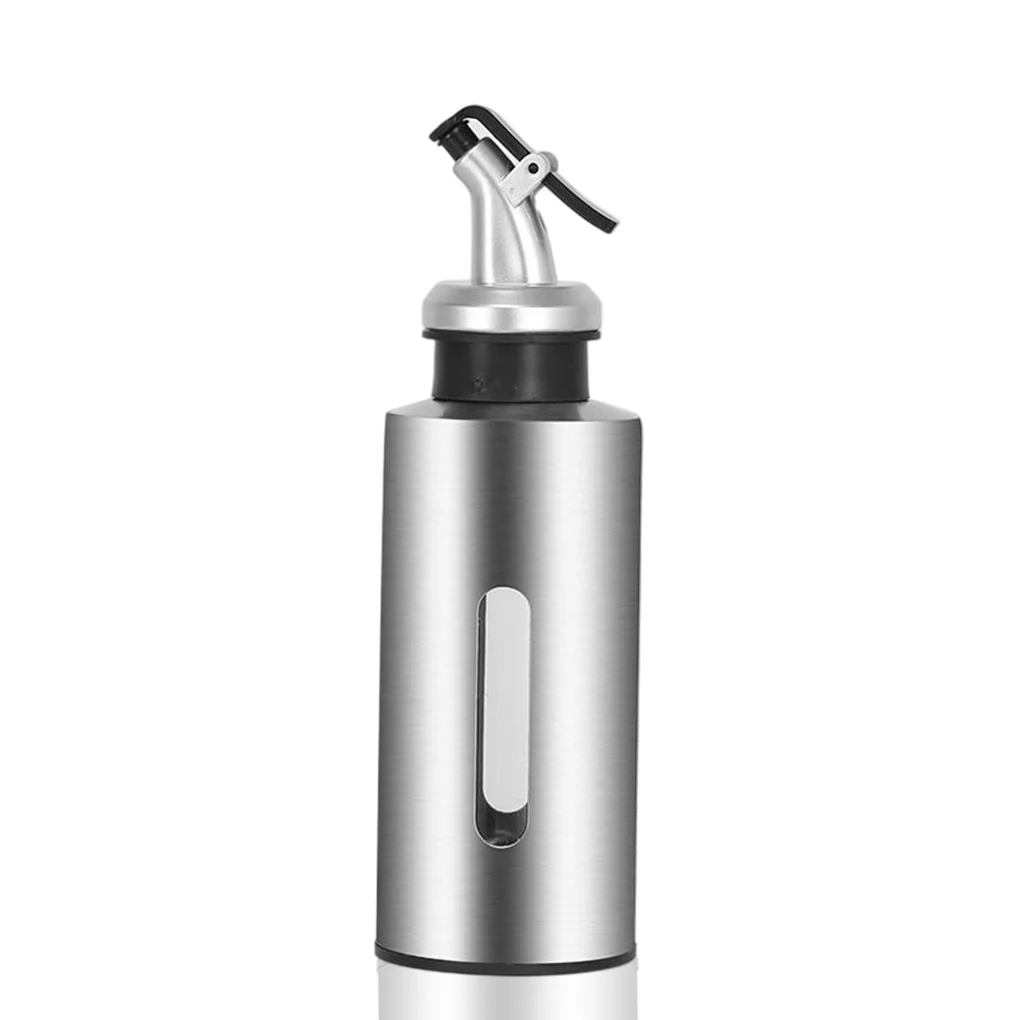 

Stainless Oil Bottle Leak-proof Sauce Holder Dispenser Jar Seasoning 290ml