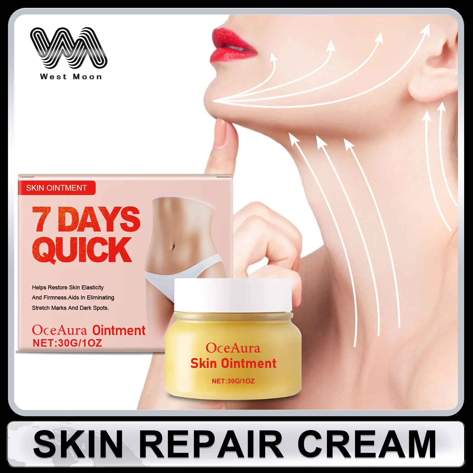 

Firming Cream 7 Days Reduce Stretch Mark Dark Spots Remover Increase Skin Elasticity Fade Fine Lines Brightening Skin Tone Care