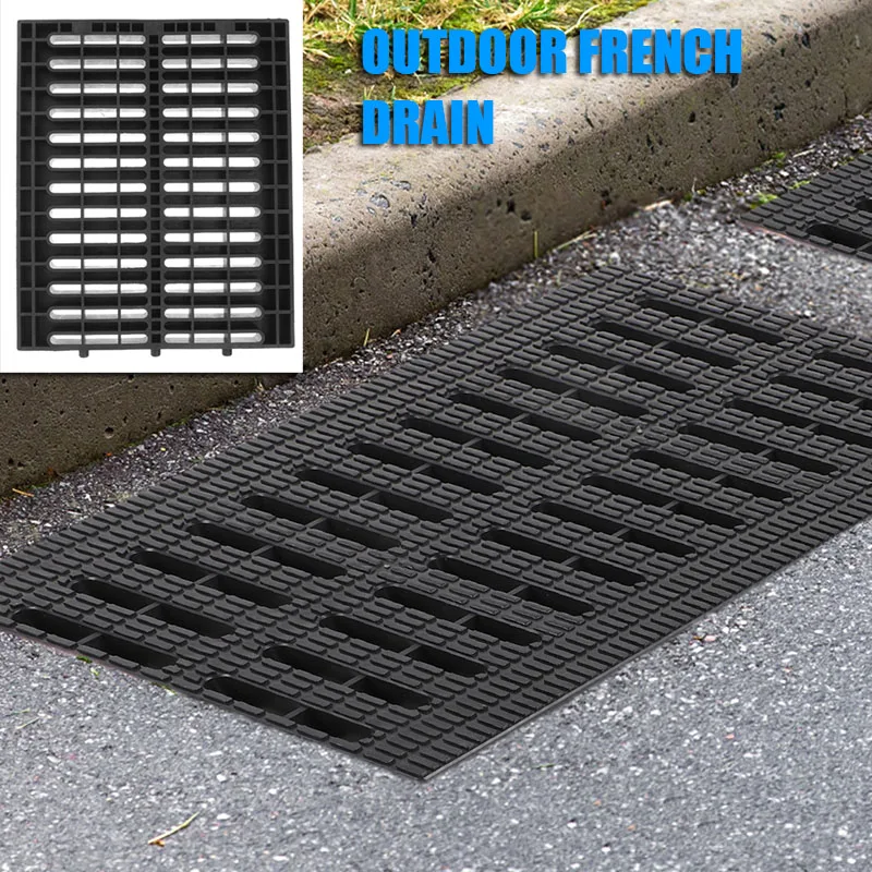 

Trench Cover Plastic Drain Grate outside Large Outdoor Gutter Sewer Plastic Kitchen Manual Installation Drainage Grating Channel