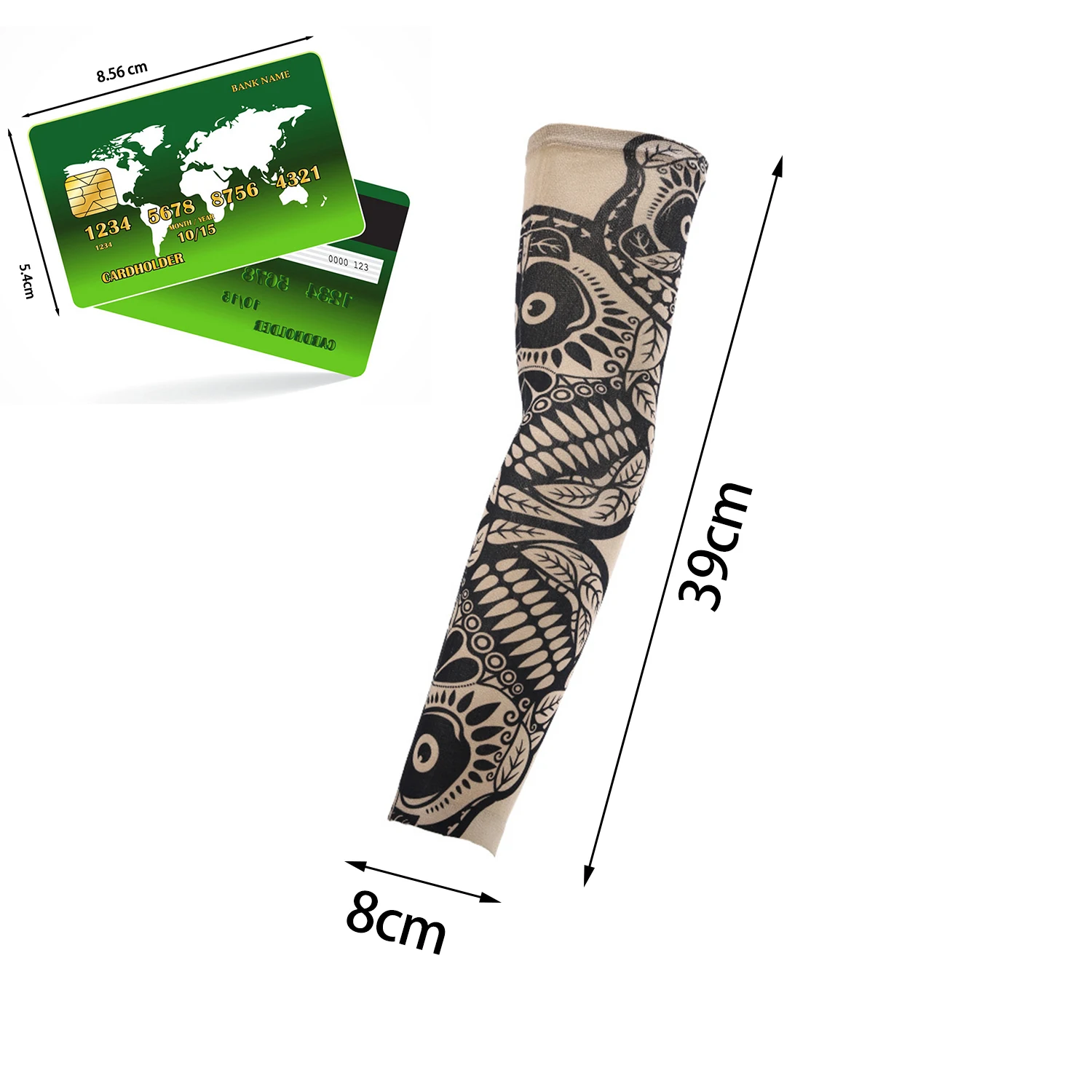 1 PC Arm Sleeves Tattoo Arm Sleeves Summer Cooling Cuff Sun Protection Elastic Arm Sun Protection Arm Cover