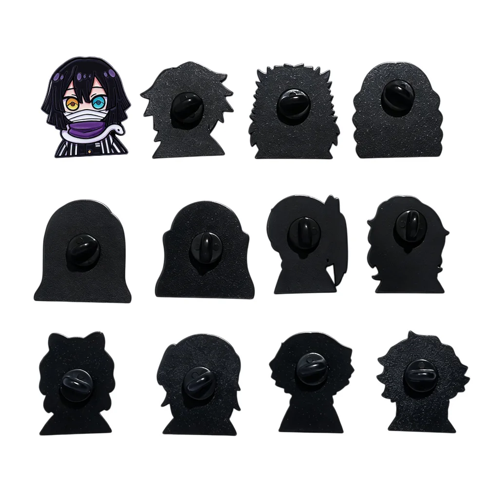 12 Pc​​​s Personality ​​Demon Slayer​​ Brooch Nezuko Tanjiro Enamel Pin Metal Badge Jewelry Clothing Backpack Accessories Gift