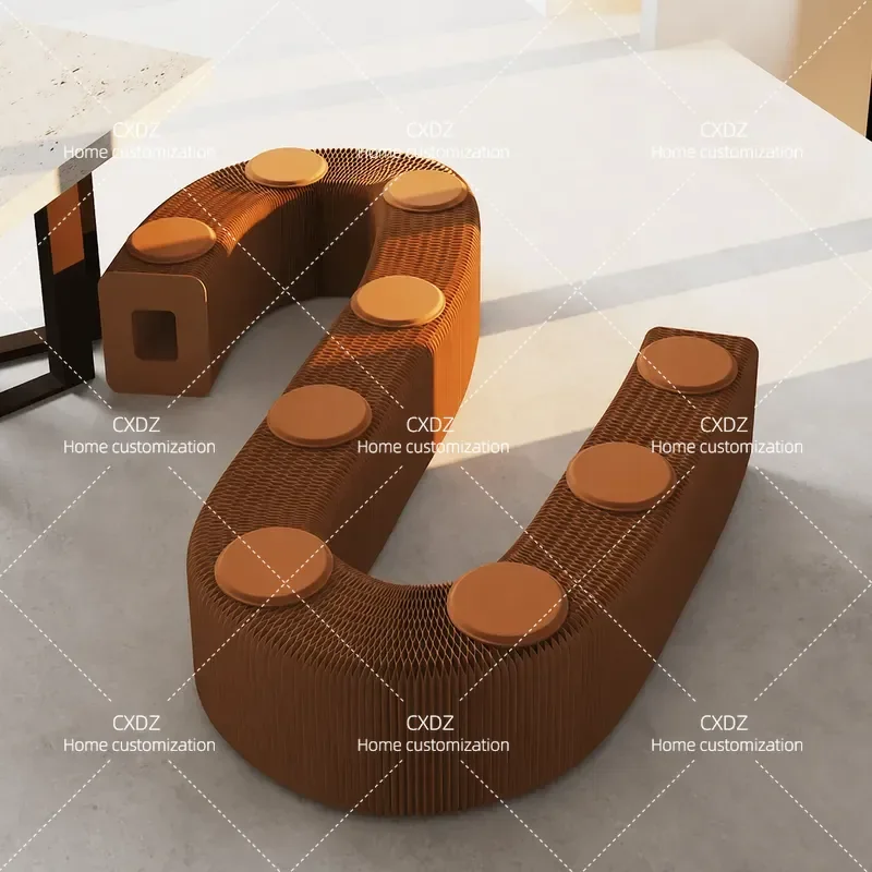 Folding Bench Hollow Sofa Shoe Changing Stool Telescopic Small Apartment Space Saving Multi Functional Paper Stool