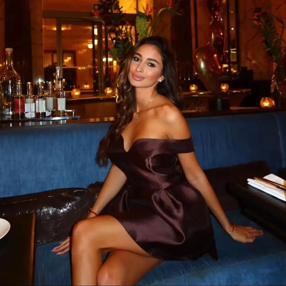 chocolate-off-shoulder-short-evening-dresses-delicate-ball-gown-cockatail-dress-birthday-party-dress-for-photoshoot-party-gown