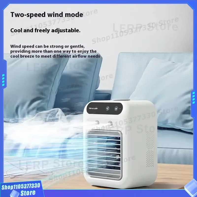 Portable 3 in 1 USB Air Cooler Fan with Water Mist Humidifier Function Mini Desktop Cooling Device for Home Office Travel Use