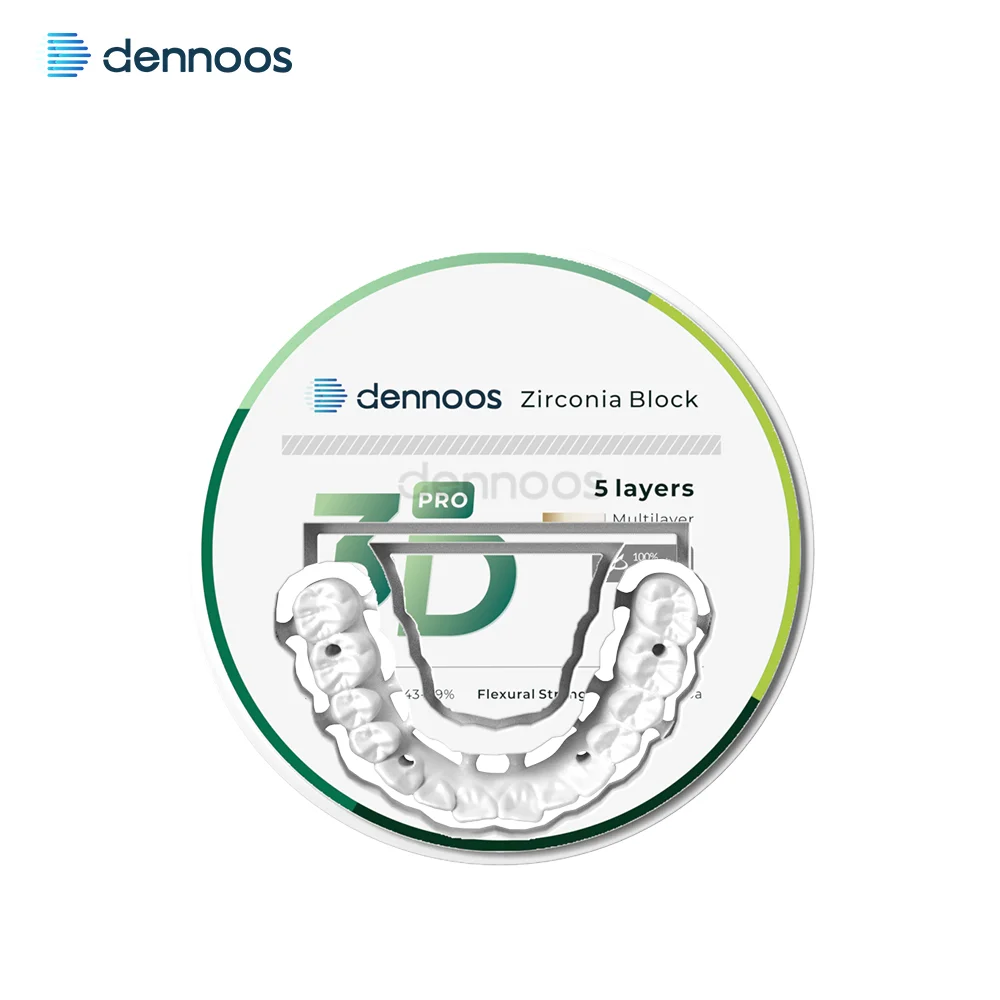 3D Pro Dental Zirconia Multilayer Blocks 98mm CAD CAM Dental Lab Materials Strength 800Mpa-1200Mpa VITA16 & BL1-BL4 Best Powder