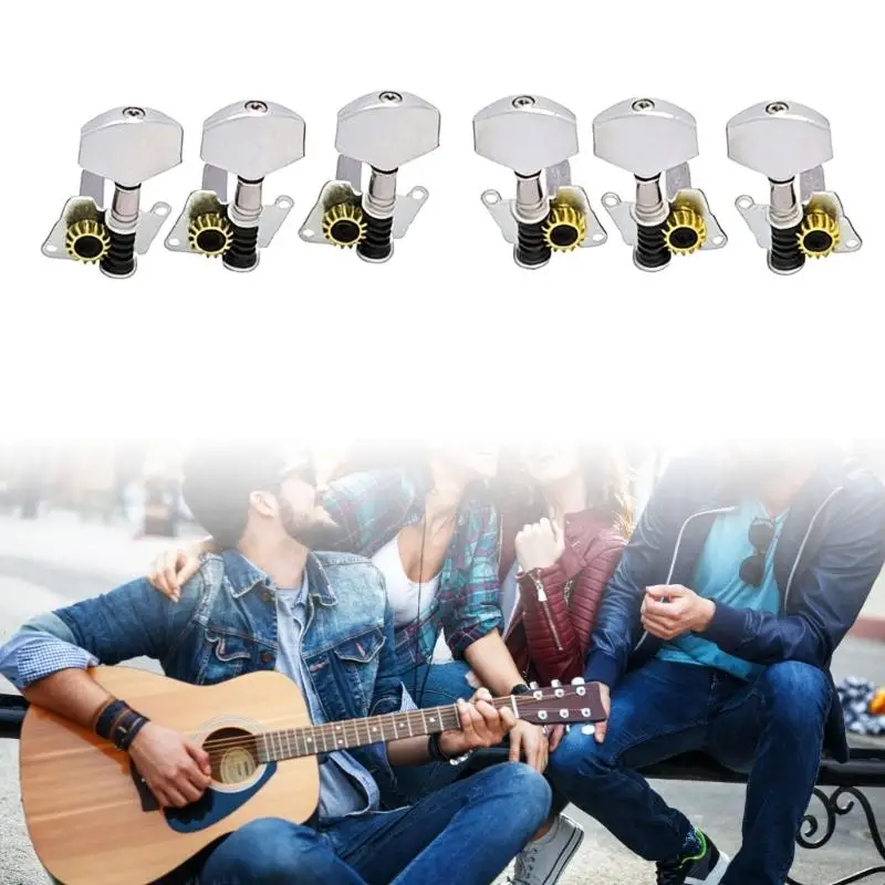 

6 шт., профессиональные полностью закрытые тюнеры, аксессуары для гитары, идеально подходящие для народной гитары, плавное 24BD