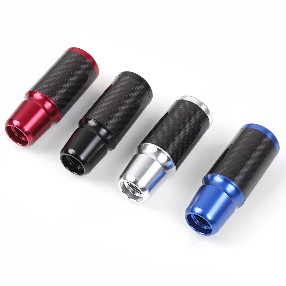 New Arrived Aluminum Carbon Pattern 5/6 Speed Manual Transmission Shift Knob 91MM Black/Red/Blue/Sliver RS-SFN097