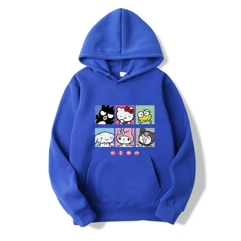 Sanrio Women\'s Printed Hoodie Y2k Gothic Hoodie Cinnamoroll Japanese Anime Hoodie Sportswear Cleaning Loose Oversized Hoodie