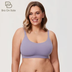 Cloudsfit Plus Size  Bra Seamless Plus Size Full Coverage Tshirt Unlined Comfort Bras for women No Underwire Smooth S- XXL