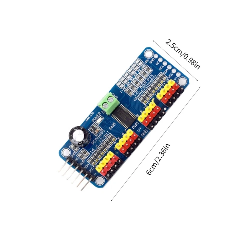 2PCS PCA9685 PWM Servo Motor Driver Module 12-bit 16 Channel Motor Control Board Dropship