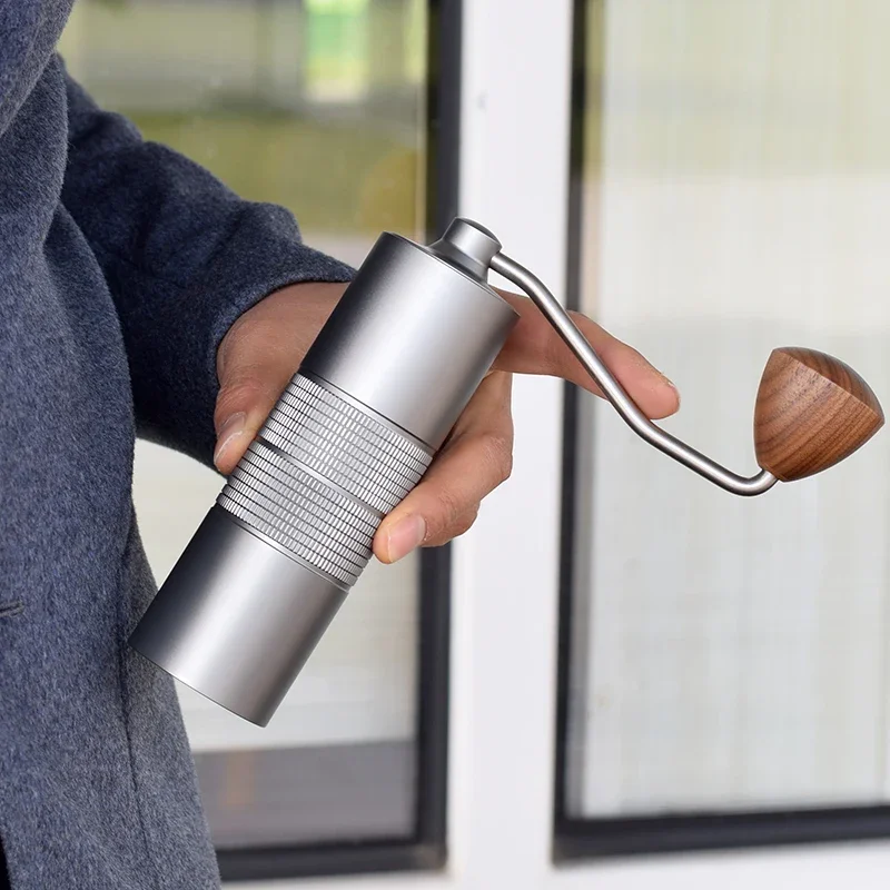 Manual Coffee Grinder, 38mm 5core/7core Burr 3 Bearings Portable Hand Coffee Mill Adjustable Espresso Pour Over Grinder
