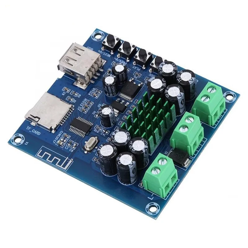 

TPA3116D2 Bluetooth Amplifier Board with U Disk TF Card Playback Dual 50W