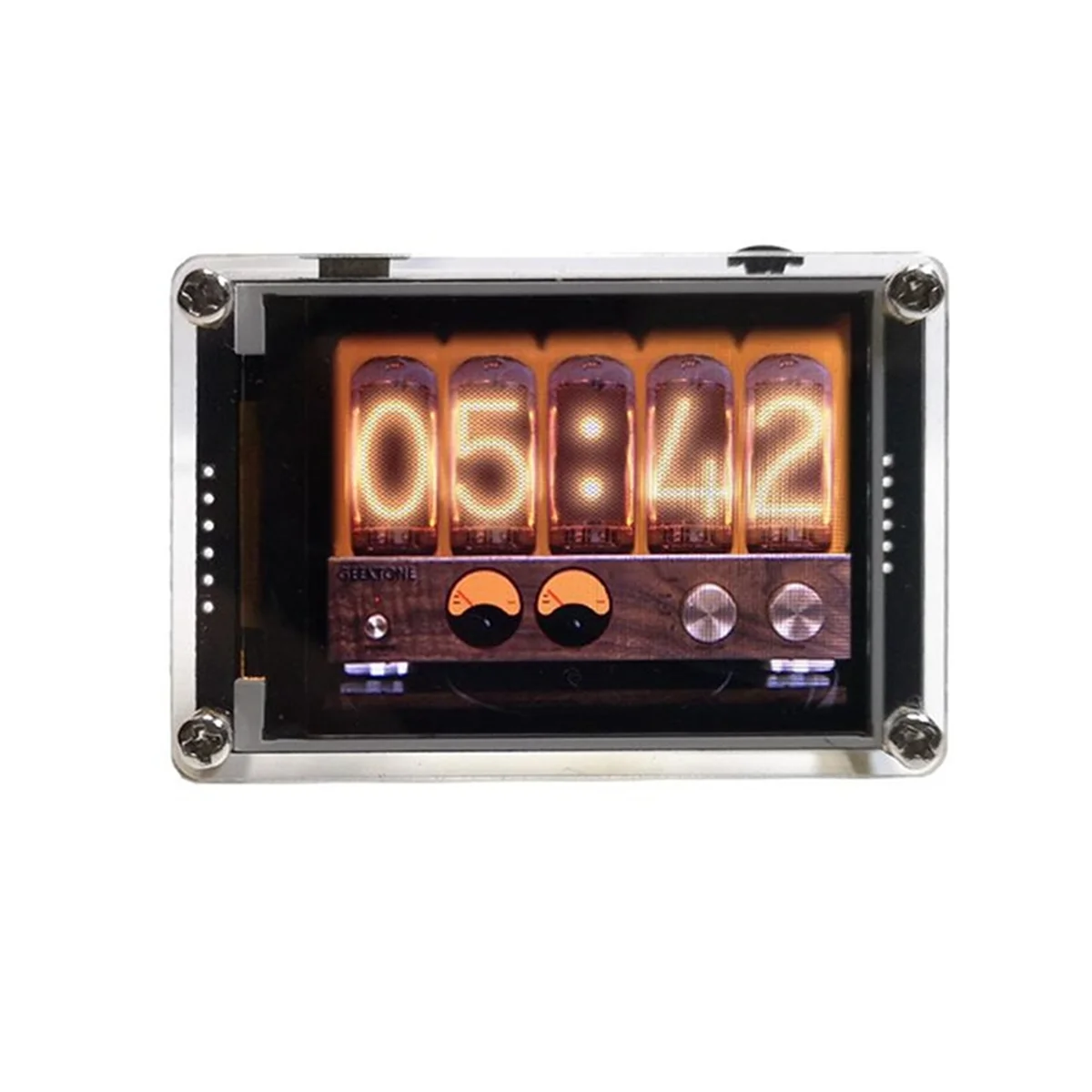 Clock Music Spectrum VU Meter 2.4 Inch Analog Display Voice Control Digital Rhythm Analyzer