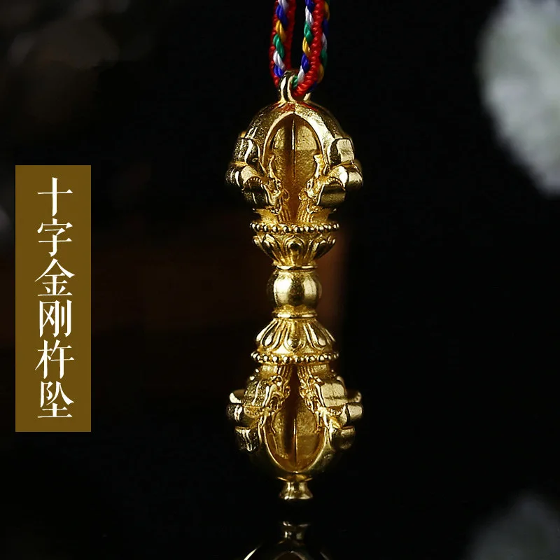 Pure Copper Diamond Pestle 5cm Pendant, Tantric Artifact, Nepalese Craftsmanship Diamond Pendant Accessory