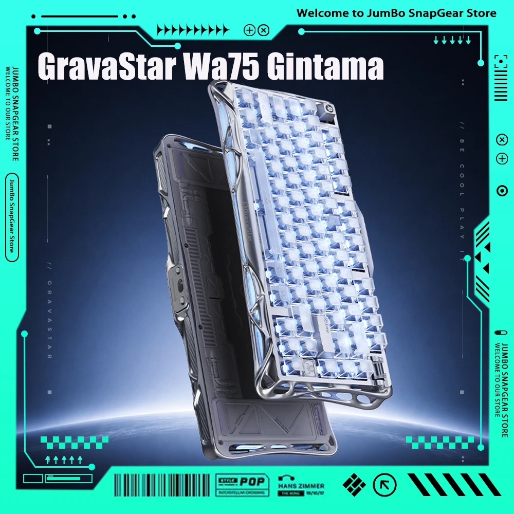 GravaStar Wa75 Gintama Magnetic Switch Gaming Keyboard Low Delay VALORANT Esports E-sports Keyboard RGB Backlight Hot Swap Gifts
