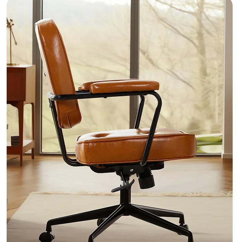 

A Retro Computer Chair Home Bedroom Chair Office Chair Comfortable Sedentary Bedroom Chairs Back Bench Ergonomic Swivel Chairs