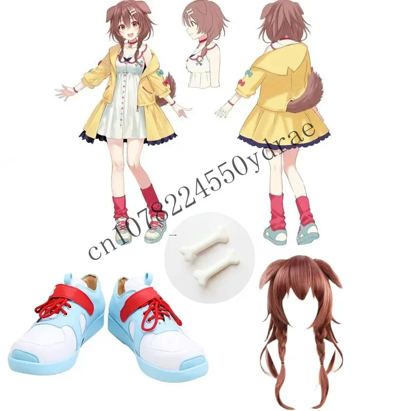 VTuber Inugami Korone Wig Shoes Cute Women'S Halloween Carnival Boots Made Cosplay Accessories Custom-Mad CMM1501