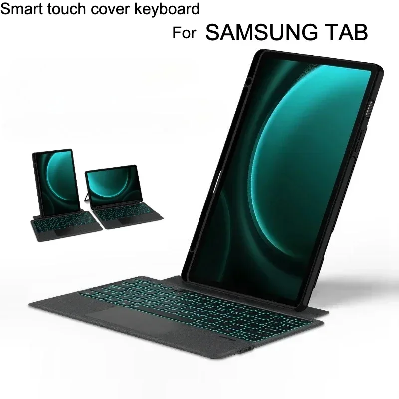 Detachable Magic Backlight Keyboard Cover For Samsung Tab A9 Plus S7 S8 S9 11" S9 FE Plus 12.4'',For SM Tab S6 Lite S9 FE 10.9‘
