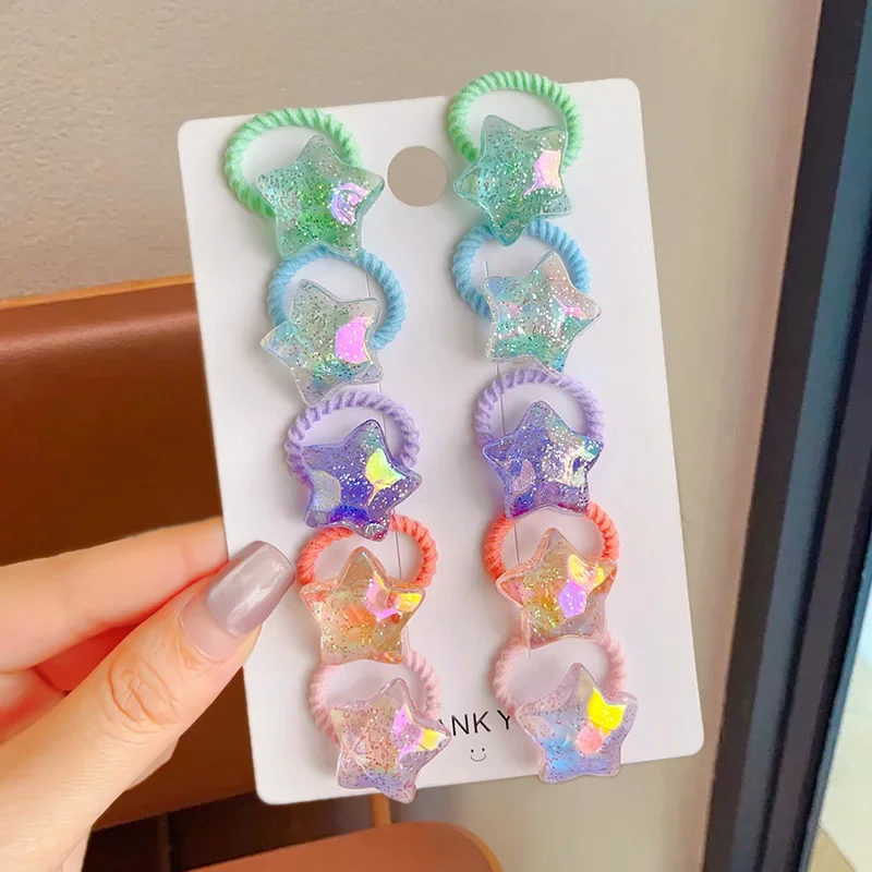 10 Stück Cartoon Niedliche Schmetterling Elastische Haarbänder für Mädchen Kinder-Haaraccessoires Elastische Haarbänder für Kinder – Detail 4