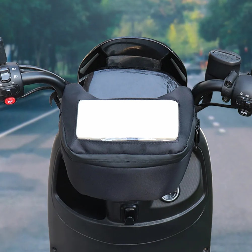 

Bike Handlebar Bag Waterproof Spacious Cycling Pouch Quick Mount Motorbike Front Bag Bicycle Storage Bike Handle Pouch