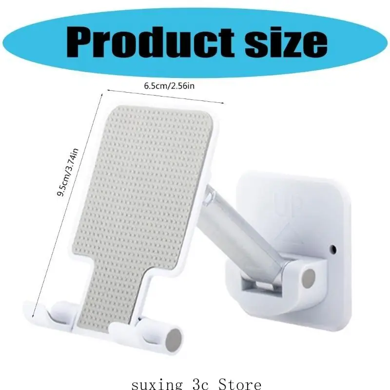 Wall Mounted Phone Stand Adhesive Support  Compact Designs Phone Holder Simple Installation for Smartphones & Tablets