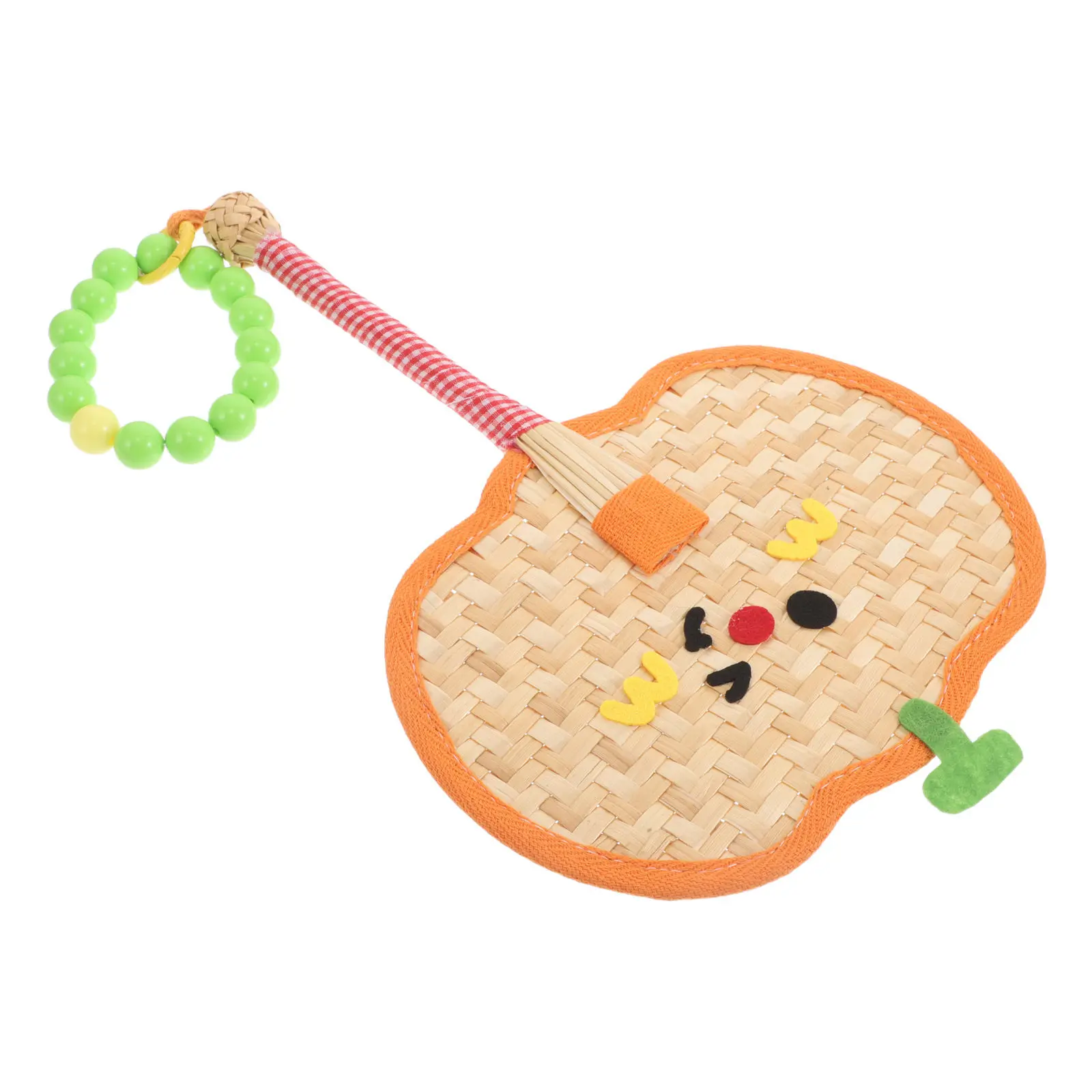 Portable Handheld Fan Pumpkin Wheat Straw Fan Charming Design Cooling for Weddings Festivals Travel Summer Use
