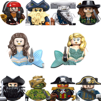 Pirates Of The Caribbean Mermaid Princess Tamara Syrena Imperial Navy Soilder Sailor Barbosa Blocks Toys Gift For Children