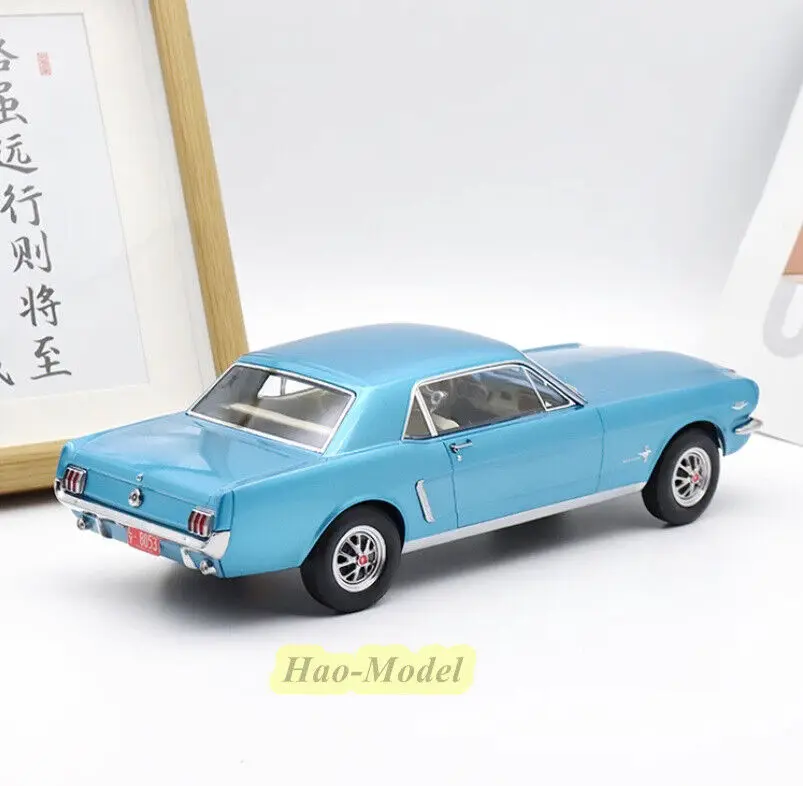 NOREV 1:18 For FORD Mustang 1965 Alloy Diecast Model Car Toys Boys Birthday Gifts Hobby Display Collection Simulation Blue