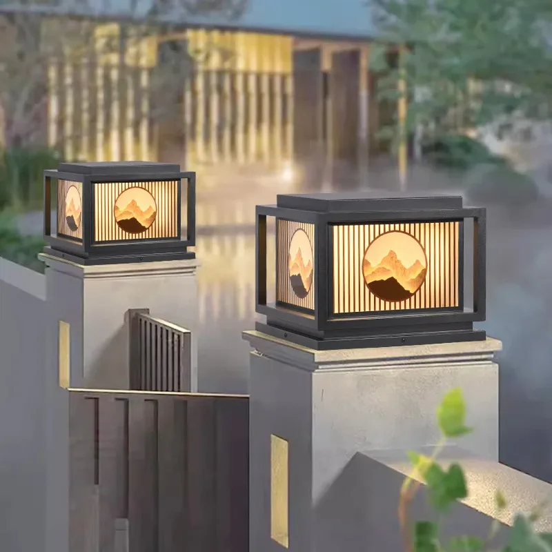 Community villa gate pillar lamp, outdoor garden lamp, wall lamp, outdoor waterproof pillar lamp