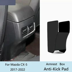 Car Rear Armrest Box Anti-Kick Pad For Mazda CX 5 CX-5 CX5 2017 2018 2019-2022 Microfiber Leather Protective Cover Accessories