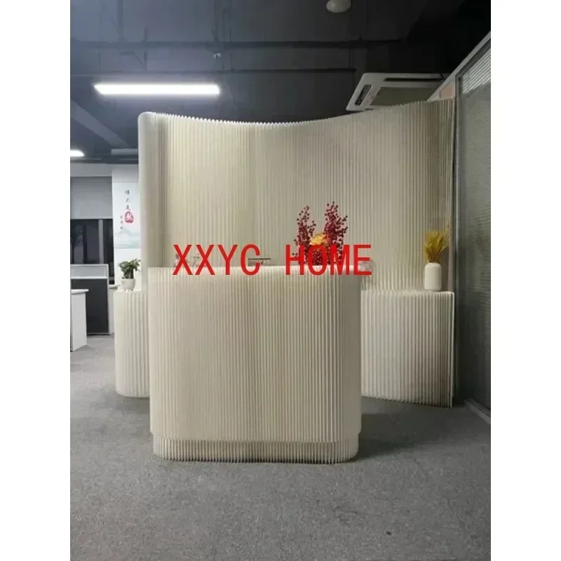 

Folding paper front desk welcome reception desk cash register clothing store simple counter shopping mall exhibition mobile bar