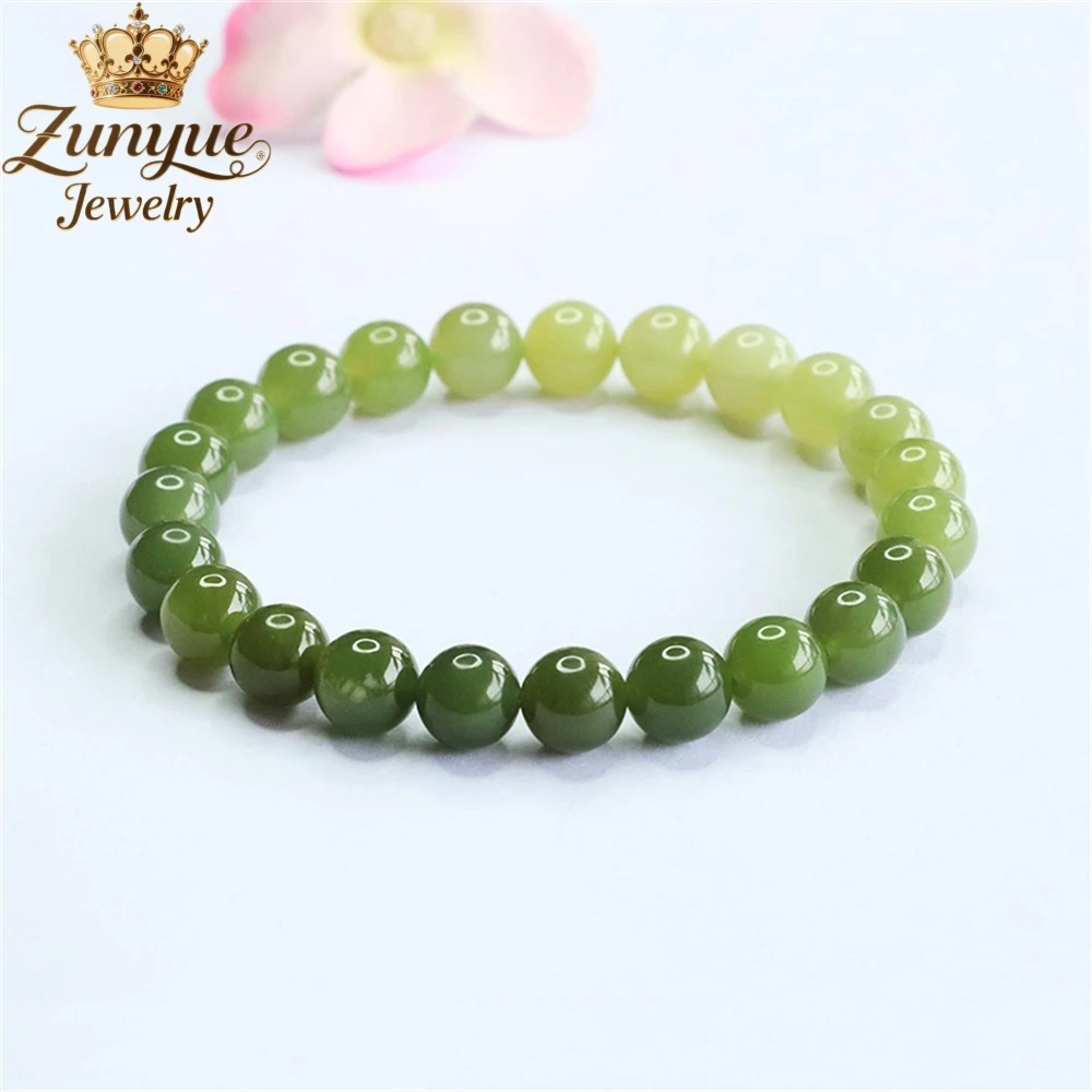

Natural Hetian Jade Hand String Clear Water Bracelet Luxury Quality Jewelry Fashion Jewelry Exquisite Elegant Charms Popular