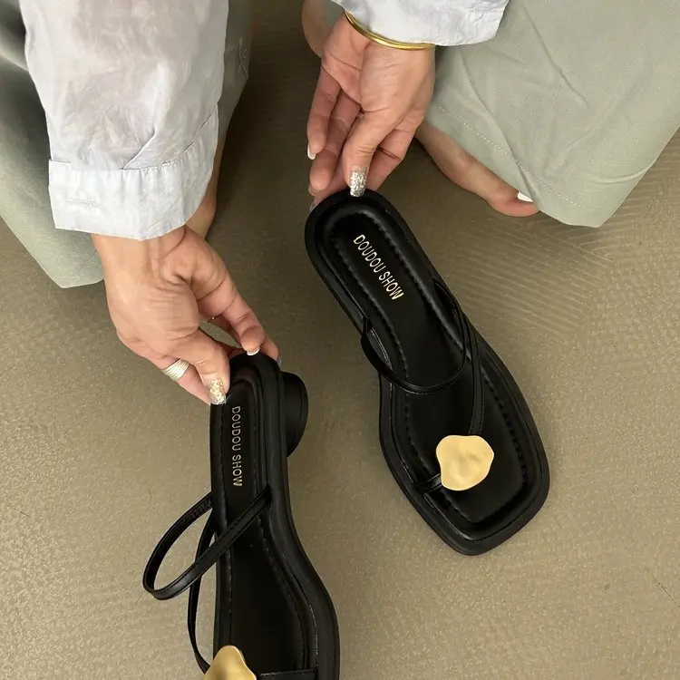 

Spring Summer Slippers Soft Flax Simple Cute Warm Home Men Women House Floor Indoor Slides Fur Cross Fat Dudu Shoes Room Flat