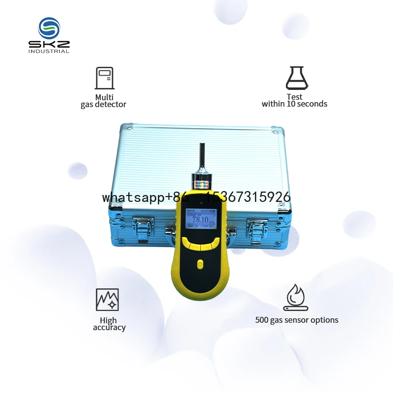 

High quality portable helium leak detector SKZ1050-He gas purity analyzer concentration alarm unit