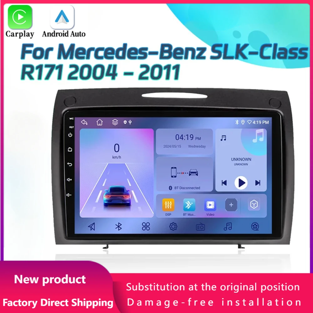 

NEW Mercedes-Benz SLK-Class R171 2004-2011 Car Radio Android 14 Mutimedia GPS Navigation Wireless Bluetooth Carplay Touch Screen