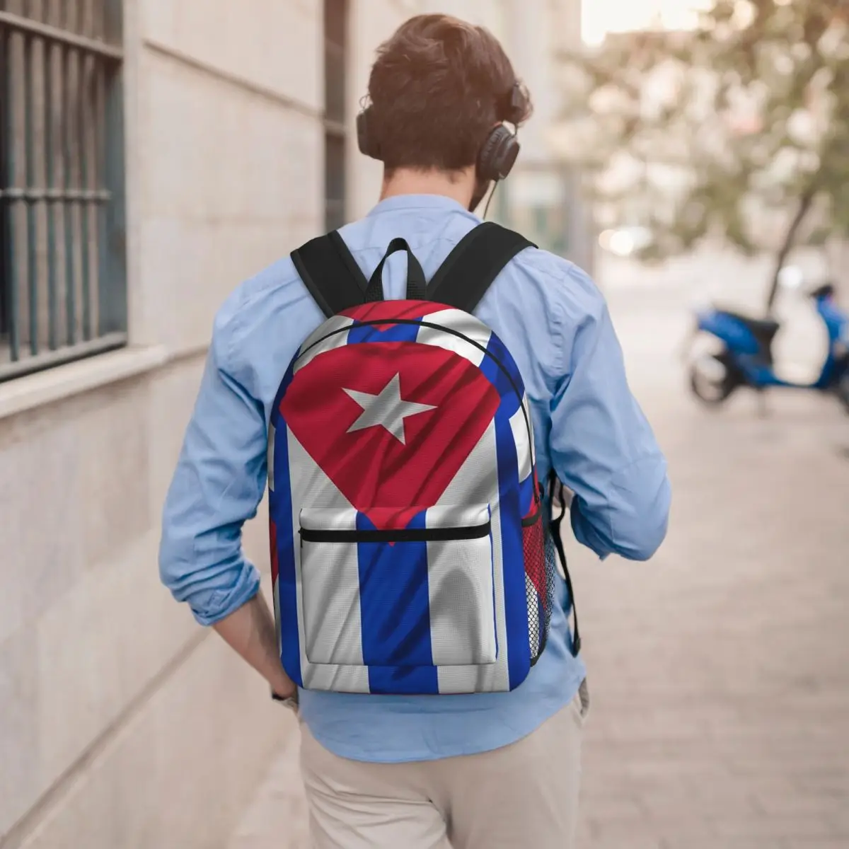 Cuba Cuban Flag Student Backpack School Bag Hiking Travel Daypack for Men Women Bookbag Shoulder Bags