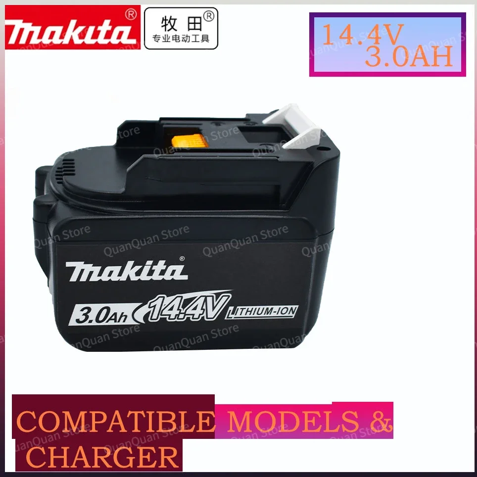 

Makita 14.4V 3.0AH BL1430 BL1415 BL1440 196875-4 194558-0 195444-8 rechargeable battery for LED indicator