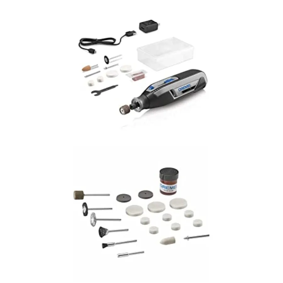 

Lite 7760 4V Li-Ion Cordless Rotary Tool Variable Speed Multi-Purpose Black Modern Compact 10 Accessories 20-Piece Clean