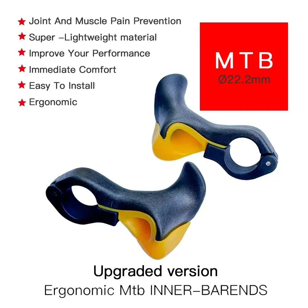 Ergonomisches Design des inneren Stangenendees des Mountainbikes, Mountainbike Mountain Road Gravel City Bike Lenkerende, Fahrradteile